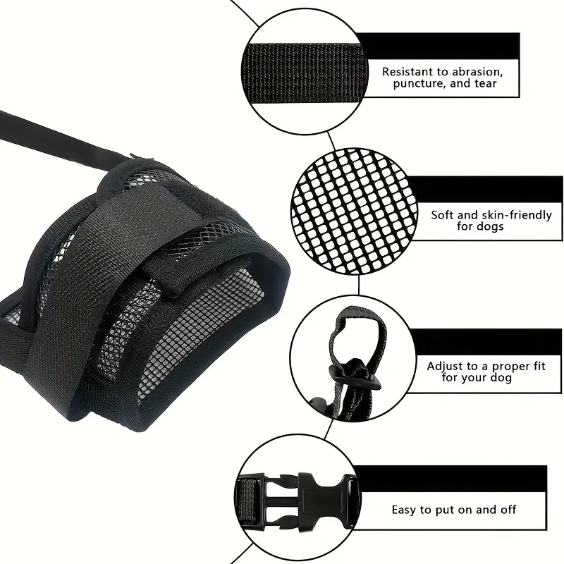 Adjustable Dog Muzzle Breathable Dog Mouth Cover Muzzle Collar Anti Barking Pet Mouth Muzzles For Dogs Accessories dog muzzle