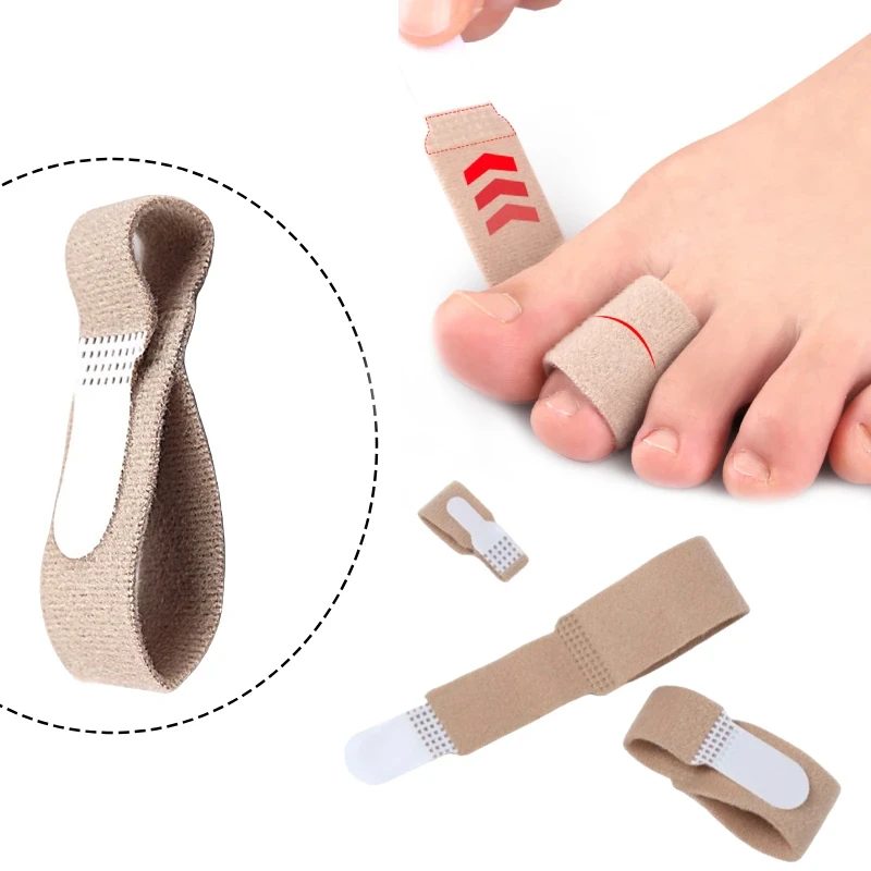 Reusable Hammer Toe Straightener Toe Splints Cushions Bandages For Correcting Crooked & Overlapping Toes Protector 12Pcs