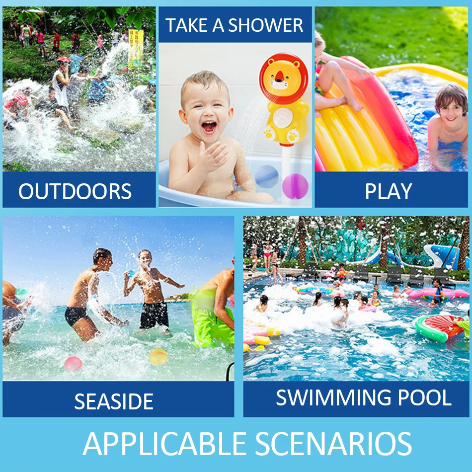 New Reusable Water Balloons Refillable Water Balloon Quick Fill Self Sealing Water Bomb Splash Balls for Kids Swimming Pool 6