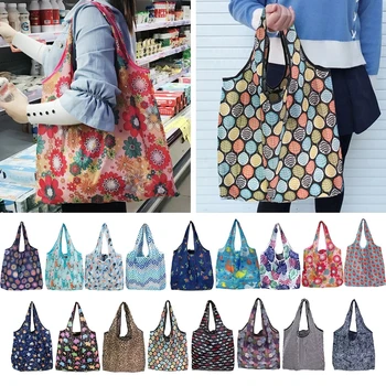 Large Shopping Bag Reusable Eco Bag Grocery Package Beach Toy Storage Bags Shoulder Shopping Pouch Foldable Tote Pouch Package 1