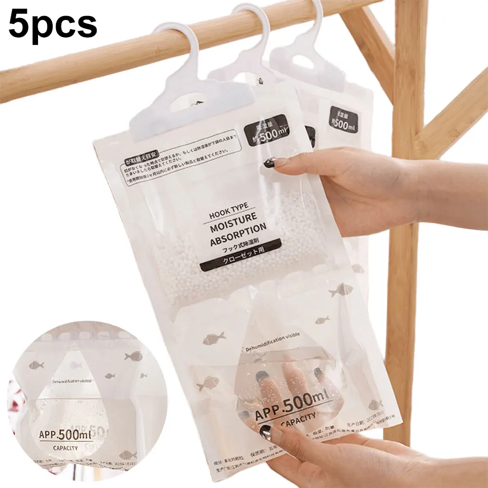 Moisture Absorber Anti Moisture Bag 5/10PCS Wardrobe Removal Desiccant Bags Hanging Drying Closet Dehumidifier Bags