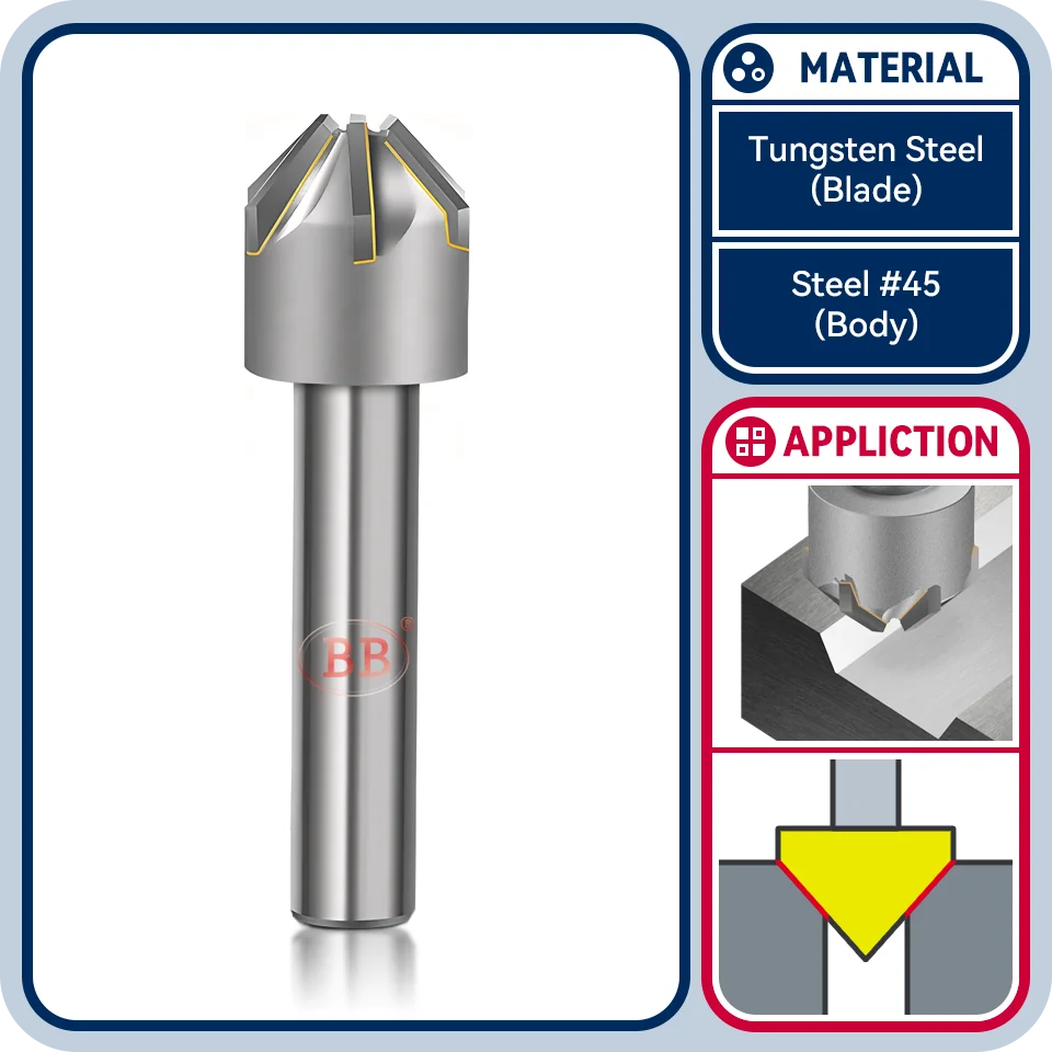 BB Countersink Drill with Brazing Carbide Blade Chamfering Milling Tool 90 Degree 16mm 20mm 25mm 30mm 40mm countersink drill bit countersink drill