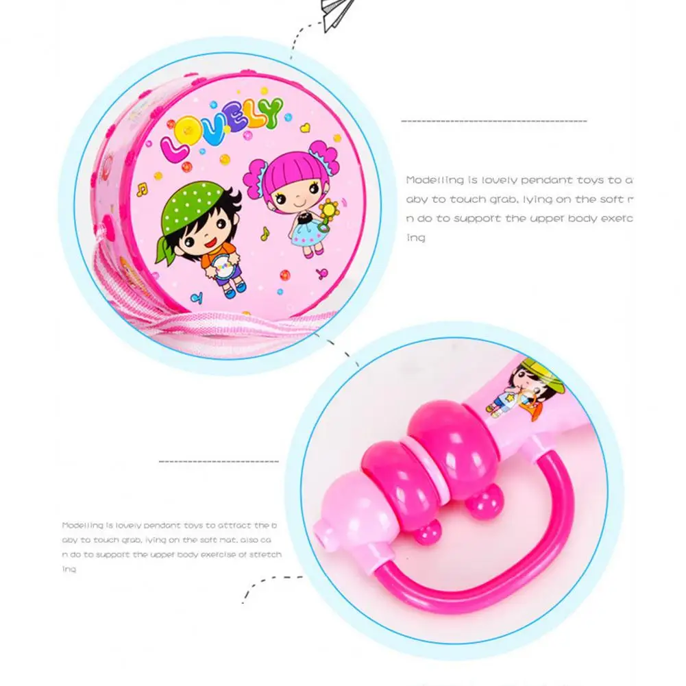 

6Pcs/Set Drum Toys Creative Clear Sound Quality with Sand Hammer Hand Knock Drum Toys Toddler Musical Toys Baby Drum Set