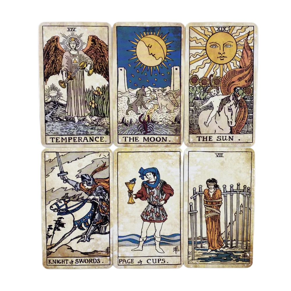 Tarot Vintage Cards a 78 Rider Deck Oracle English Visions