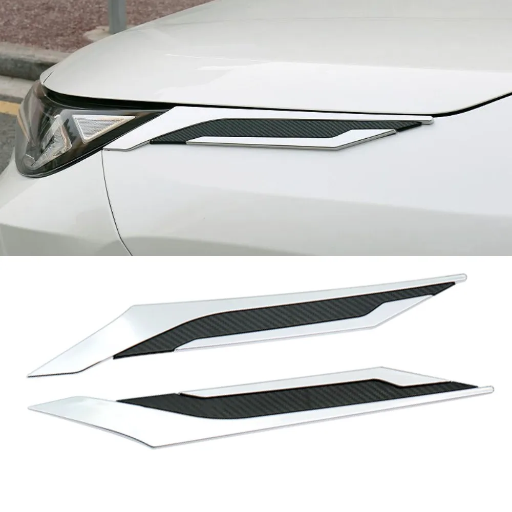 

For Toyota RAV4 2019 2020 2021 2022 2023 RAV 4 XA50 Hybrid ABS Car Leaf Board Decoration On Shark Gills Trim Sticker Accessories