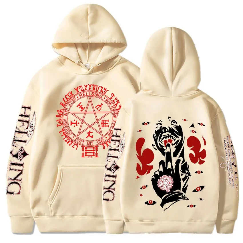 

Hellsing Hoodies Anime Manga Print Streetwear Men Women Fashion Oversized Sweatshirts Hoodie Harajuku Pullover Tracksuit Clothes