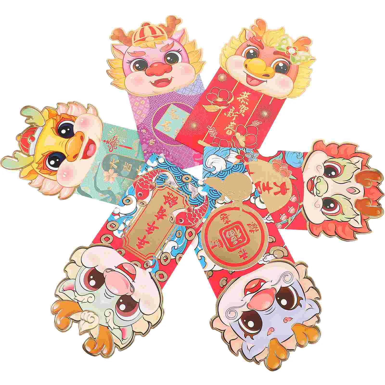 

Chinese Red Envelopes Year The Dragon Red Envelopes Lucky Money Pockets 2024 New Year Hong Bao Packet Lunar New Year
