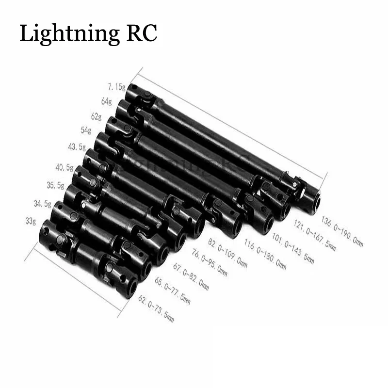 

TRX-4 SCX10 Steel Drive Shaft CVD Universal For 1/10 RC Crawler Axial SCX10 90046 TRX-4 KM2 D90 Parts Accessories