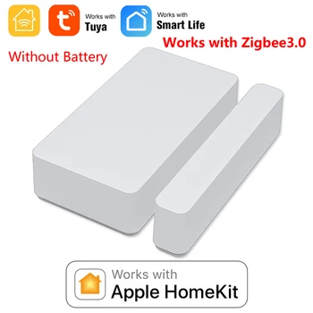 문짝 창 센서, Zigbee 3.0 무선 연결, 스마트 문짝 센서, Apple HomeKit Tuya SmartLife, HomeKit 액세서리