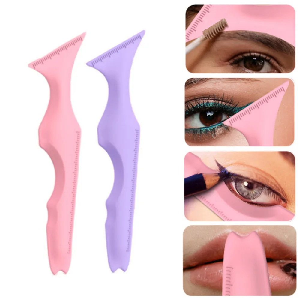 Silicone Eyeliner Ruler Makeup Stencils Drawing Lipstick Wearing Aid