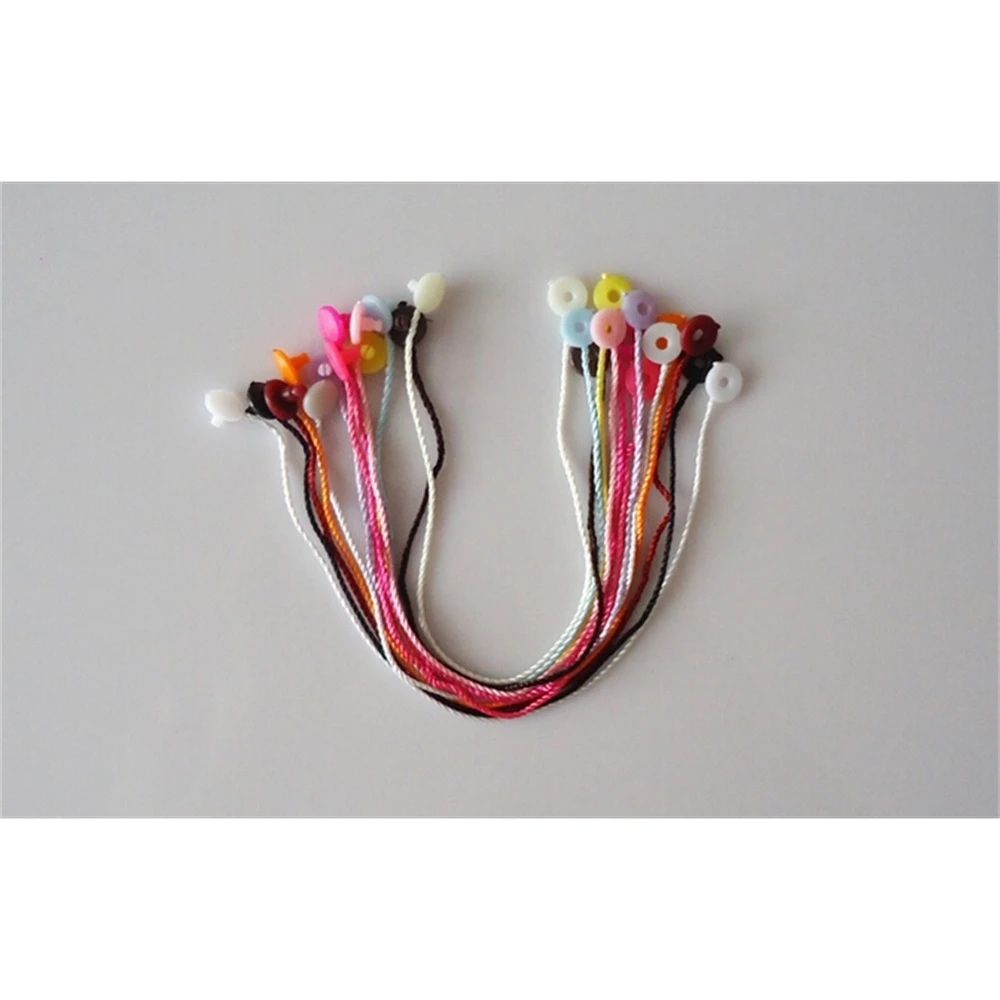 Circle Headed Hang Tag Seal with Nylon String, Garment Tags Hanger Cord, Thread Tag Pins, Round Loop Lock Cords