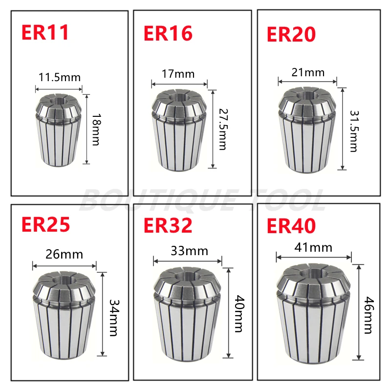 ER chuck ER collet ER11 ER16 ER20 ER25 ER32 elastic drill fixture milling cutter CNC holder accessory