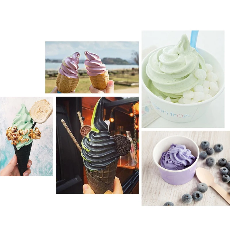 Soft Ice Cream Machine Commercial Stainless Steel Body Desktop Three-Head High-Capacity Automatic Cleaning High-Power Motor 6