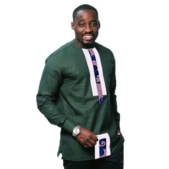 Jide Dashiki and Print Long Sleeve Shirt