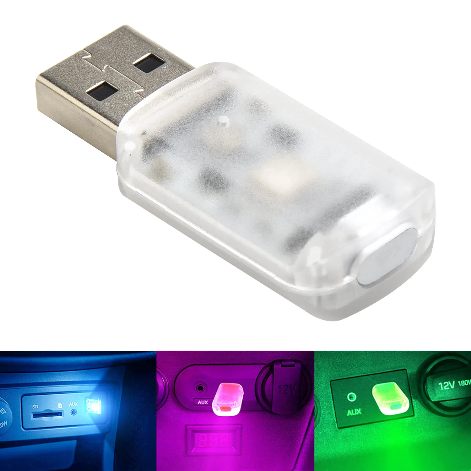 

Durable Ambient Light USB Ambient Light USB Lights Mini Touch 5V Eye-protection Lamp Bulb Metal Neon Atmosphere