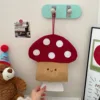 Creative Cloth Mushroom Tissue Box Cute Decorative Hanging Tissue Bag Wall Mounted Napkin Container Living Room 2