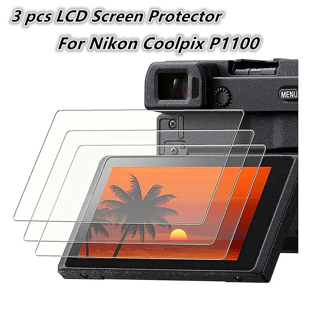 3 stuks glazen LCD-schermbeschermer voor Nikon Coolpix P1100 camera