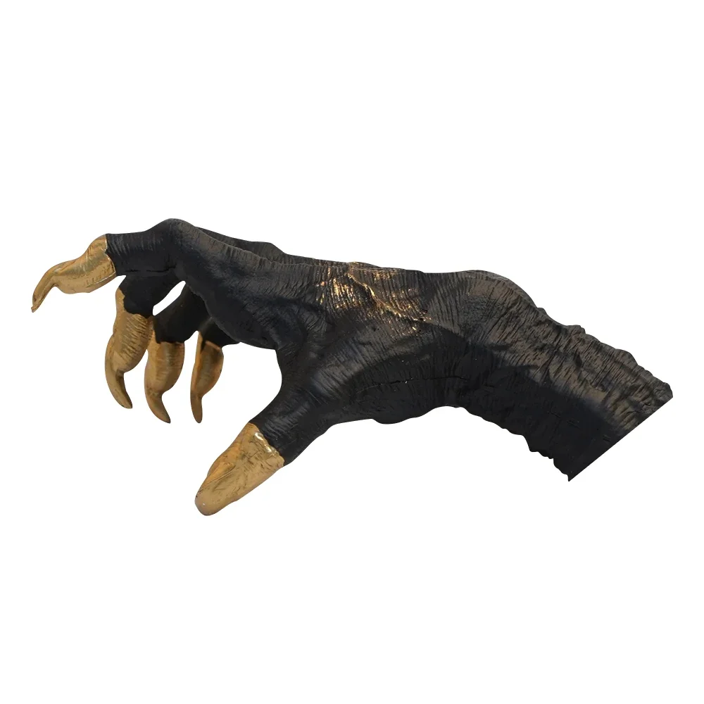 Gothic Witch's Hand Statue Sculpture Creative Resin Ornament Wall Keys Hanging Rack Bag Hangers Wall Art Home Decor