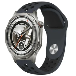 Breathable Silicone Watch Strap - Multiple Sizes Available for Active 2 Square (Black black)