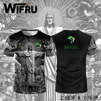 Été nouveau brésil jésus maillots de Football Wifru entraînement de Football en plein air uniformes respirants t-shirts à séchage rapide pour hommes hauts pour enfants 1