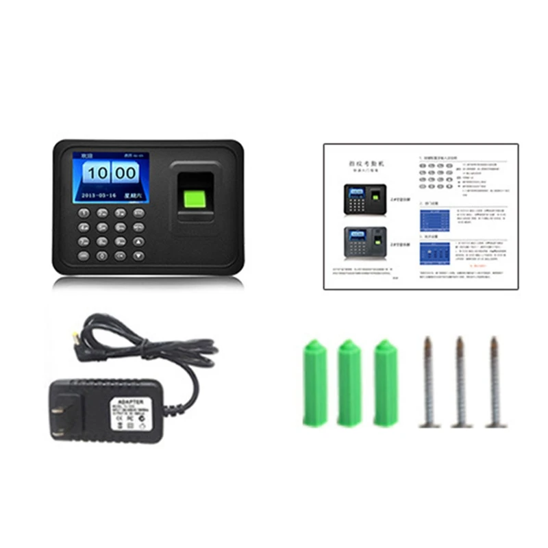 Fingerprint Attendance Machine Biometric Attendance System 1000 Fingerprint Capacity Support USB Driver Download US Plug