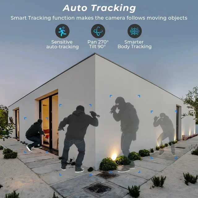 4K 8MP PTZ WIFI Camera Dual Lens Dual Screen IP Camera Outdoor 4MP HD Auto Tracking Security Protection CCTV Surveillance ICSee - Image 5