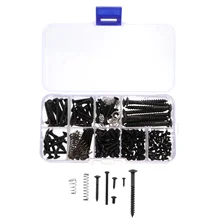 

240pcs Guitar Screw Set Guitar Spring Mounting Kit Guitar Accessories Kit (Black)