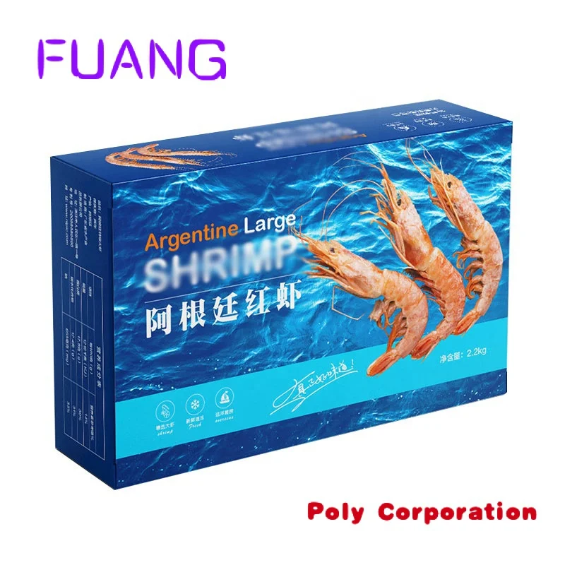 

Custom Manufacturer Frozen Shrimp Food Box Custom Designs Corrugated Seafood Packaging Boxes