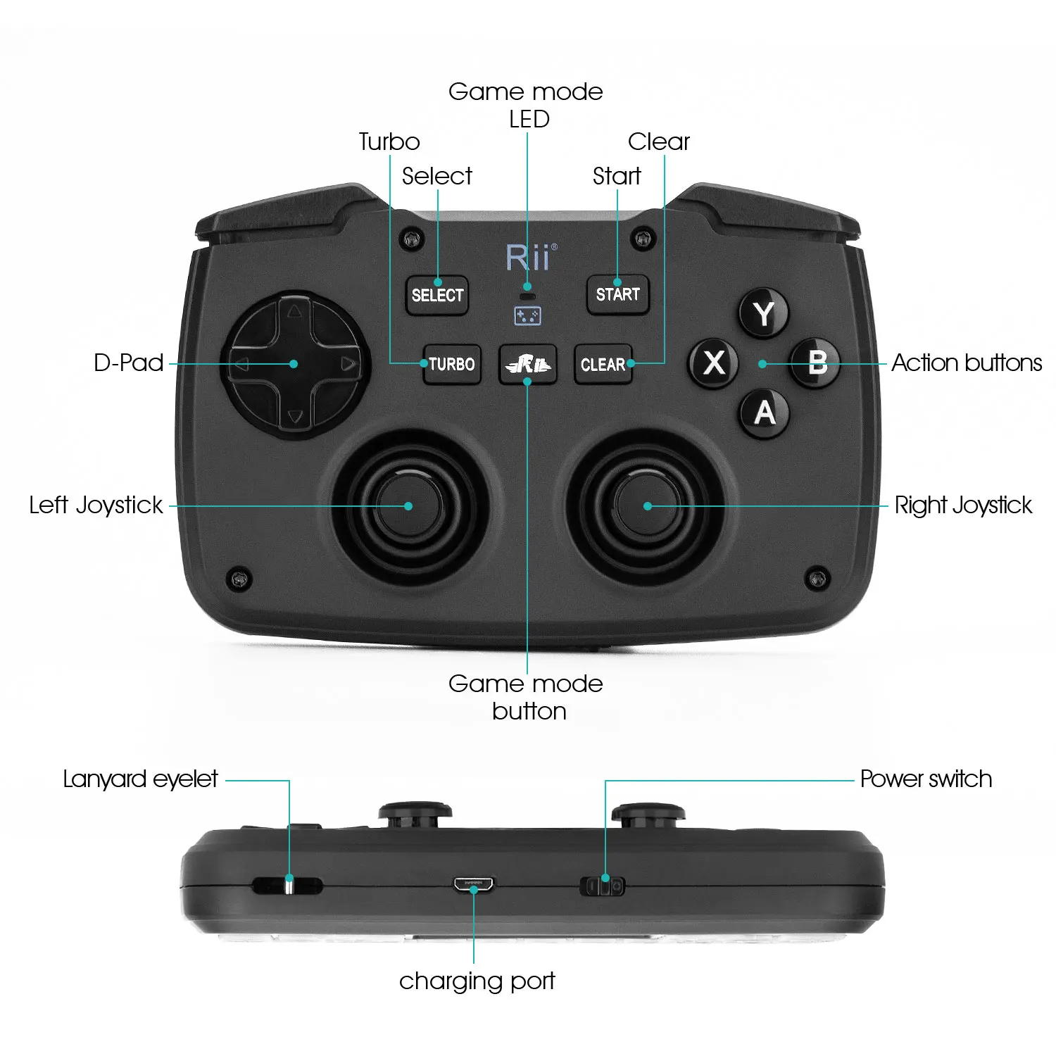 English Bluetooth/2.4G Wireless Keyboard With Game Handle_voghion.com