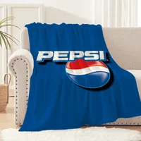 Fashion Art P-pepsi C-cola Logo Blanket Plush Nap Sofa rug for Living Room Warm Office Bedroom Birthday Home Travel Kid Gifts 1