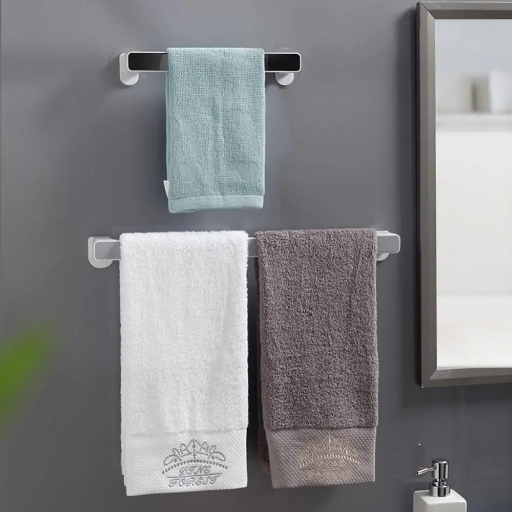 Self-adhesive Towel Holder Rack Wall Mounted Towel Hanger Bathroom Bar Shelf Shoes Holder Hanging Bathroom Organizer