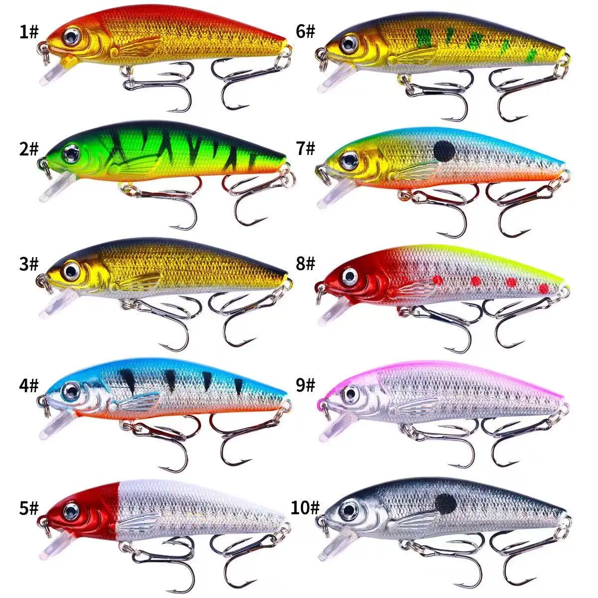 1pc Fishing Lure Minnow 7.5/8g Topwater Artificial Bait 3D Eyes Plastic Wobblers Tackle Pesca Far-casting Magnet System
