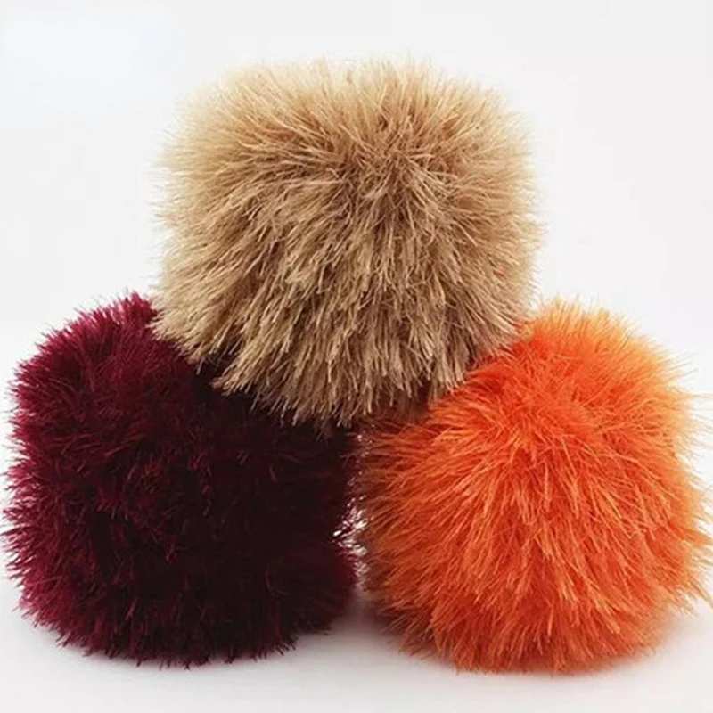 50g Knitting Yarn Long Wool Mink Cashmere Wool Yarn Hand Knitting Natural Crochet Fluffy Knitting Warm DIY Supersoft Knitting 2