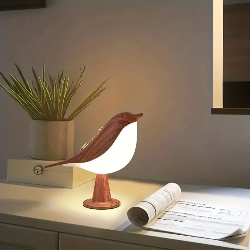 LED Night Light 3 Colors Touch Switch Bedside Light Dimmable Bird Lamps Lasting and Durable Protection Eye Warm Home Decorations 3