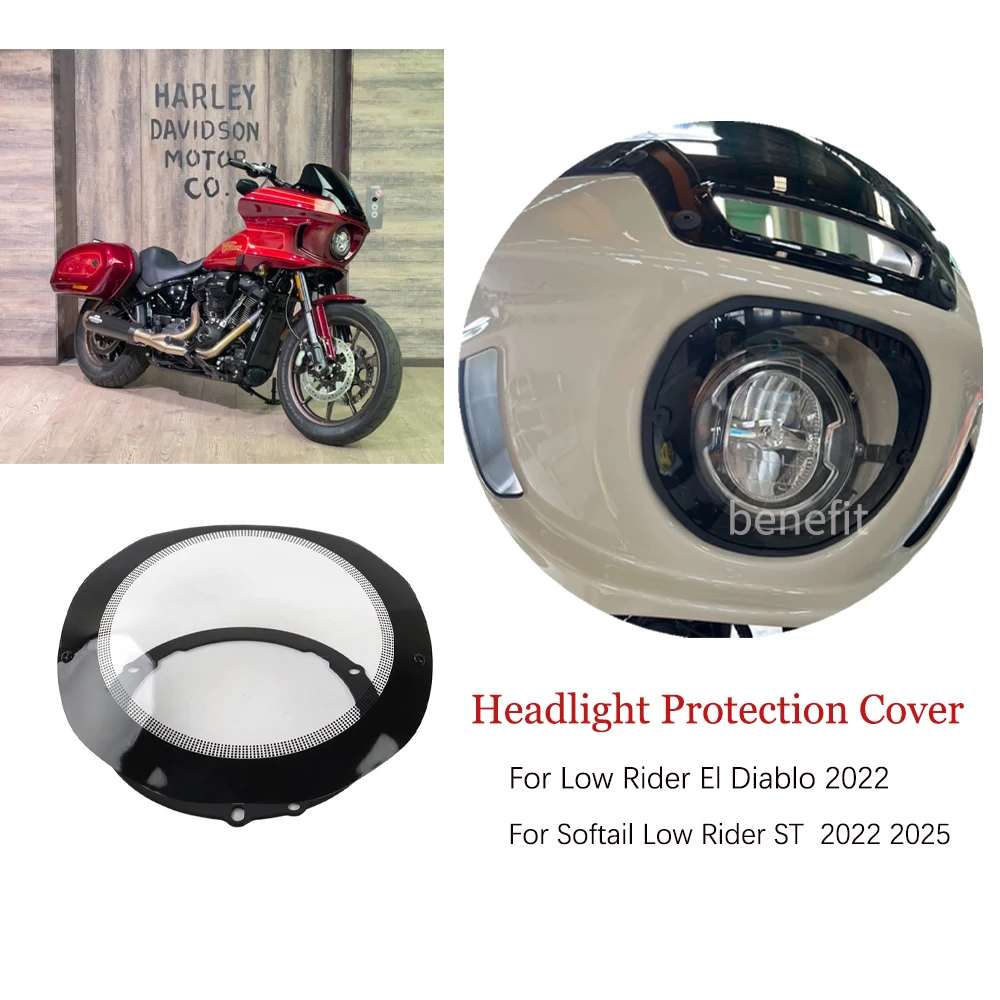 Harley Softail Low Rider ST 용 Low Rider El Diablo 2022 오토바이 헤드 라이트 보호 커버 가드 페어링 2022-2025