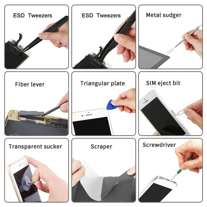 8 Pieces Tweezers Plastic Anti-Static Tweezers for Electronics Jewelry-Making Laboratory Work Repairing Hobbies Durable