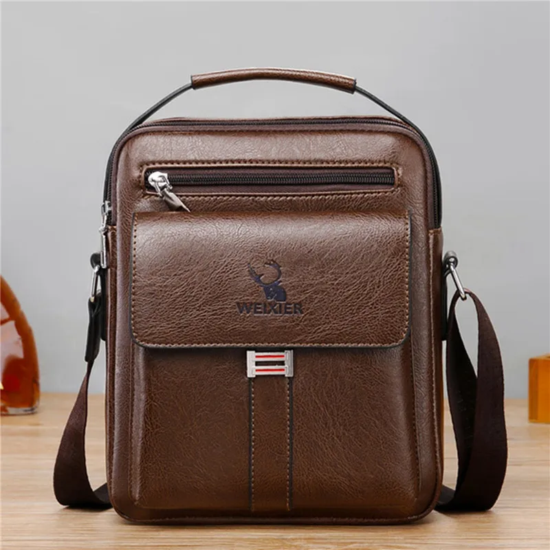 WILLIAMPOLO Men's Shoulder Bag Casual Crossbody Bags High Quality Male Bag  100% Leather Handbag Men Messenger Bags Tote Bag - AliExpress