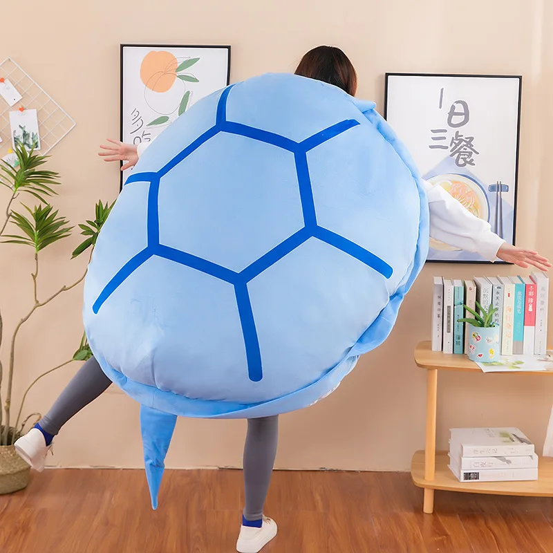 Shell Plush Funny Turtle Shell Plush Toy Children Sleeping Bag Stuffed Soft Tortoise Pillow Cushion 100cm
