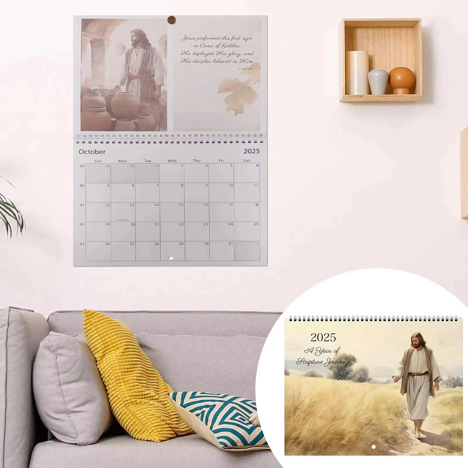 Jesus Wall Calendar Bible Verse Wall Calendar Christian Inspirational Mural Funny Jesus Bible