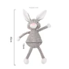 Cute Rabbit Plush Gray Small Dog Toy Puppy Cartoon Animal Pet Squeak Toy 2
