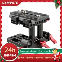 

CAMVATE Camera Quick Release Mounting Plate /QR Base With Standard 15mm LWS Dual Rod Clamp For Manfrotto 577/501/ 504/ 701Tripod