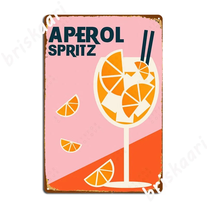 Aperol Drink Orange Metal Platform Poster Crea Wall Decor Club Bar Wall Pub Tin Sign Poster