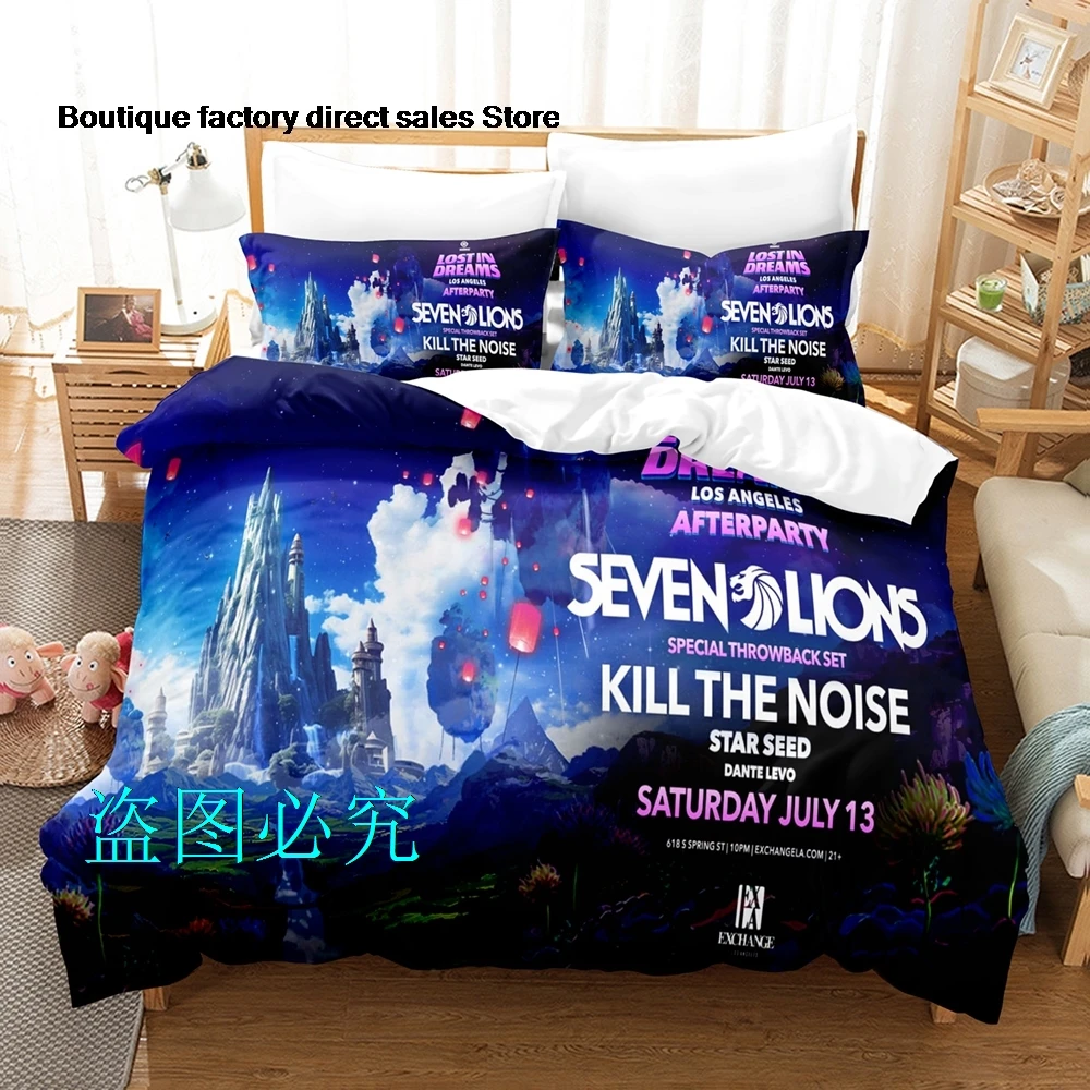 HOT Seven lionsBedding Set Single Twin Full Queen King Size Bed Set Aldult Kid Bedroom Duvetcover Sets 3D Anime Bed Sheet Set 5