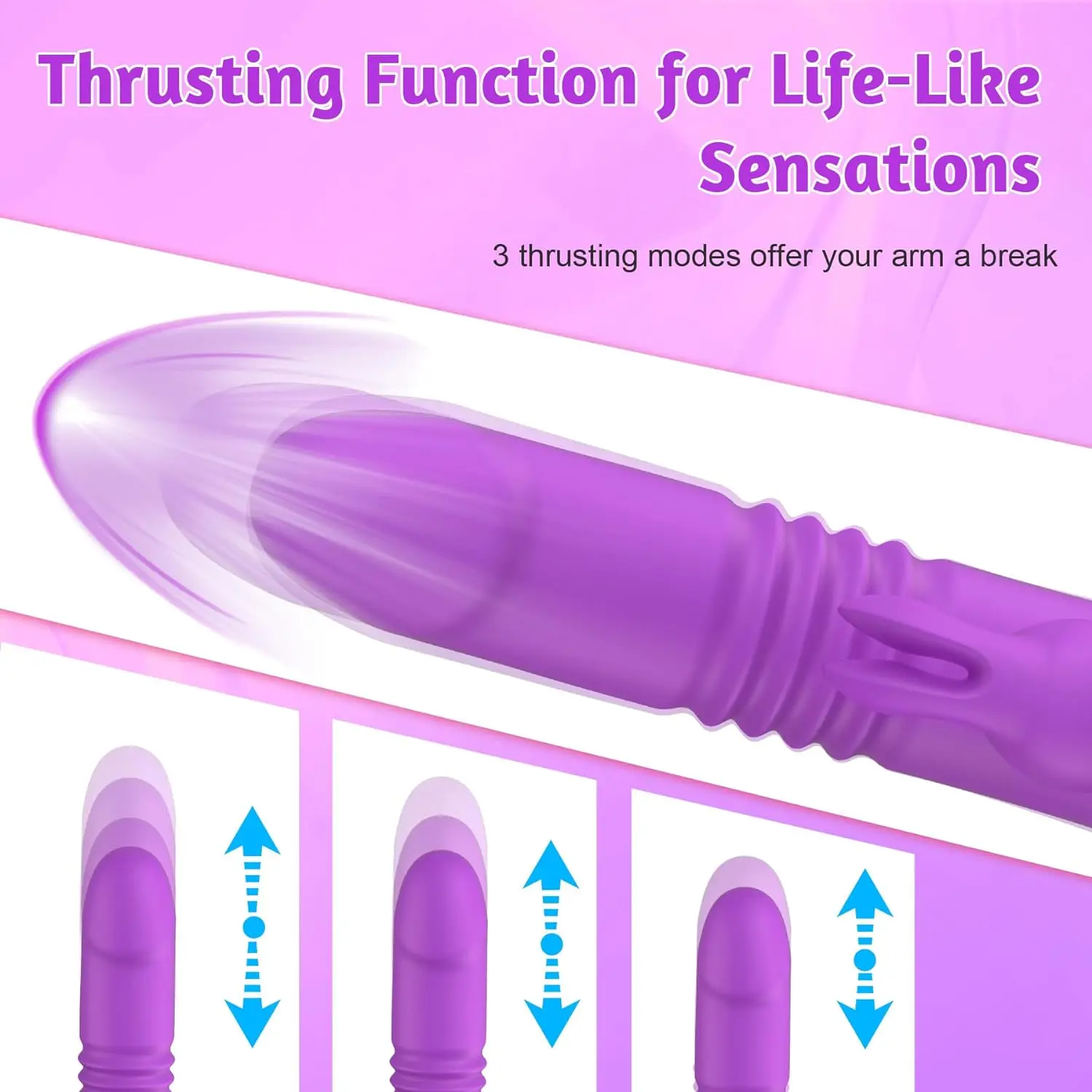 Vibrators Thrusting Rabbit Vibrator G Spot & Clitoris Stimulator Female Sex Toys Adult Toys