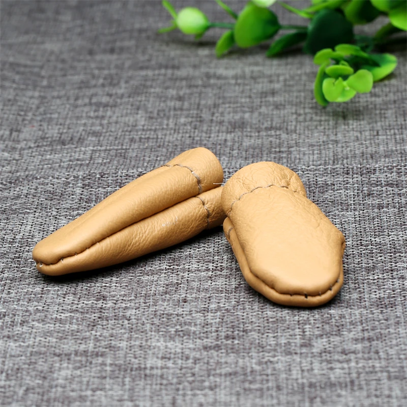 10Pcs 가죽 골무, 엄지 및 검지 손가락 보호대 슬리브 바늘 펠트 가드 손가락 슬리브 바느질 자수 바느질 도구