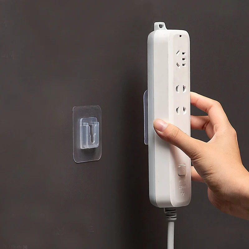 Double-Sided Self-Adhesive Wall Hooks for Kitchen and Bathroom Organization