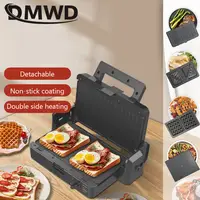 4 in 1 Multifunctioncal Sandwich Maker Temperature adjustable Non-stick Waffle Maker Double side Fast Heating Barbecue Machine 1