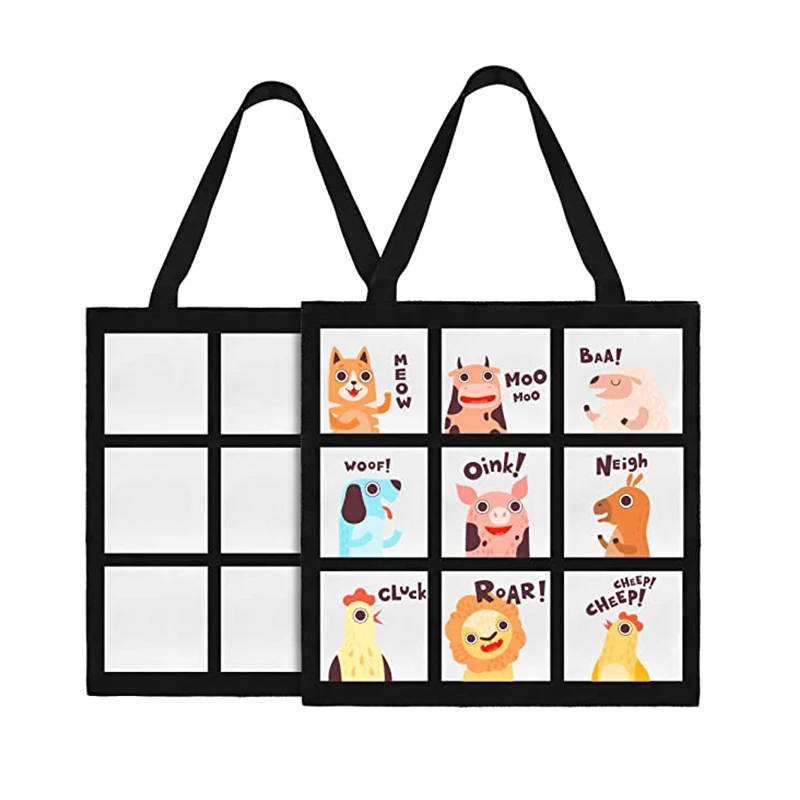 Sublimation tote bags blanks polyester polyester shopping bags