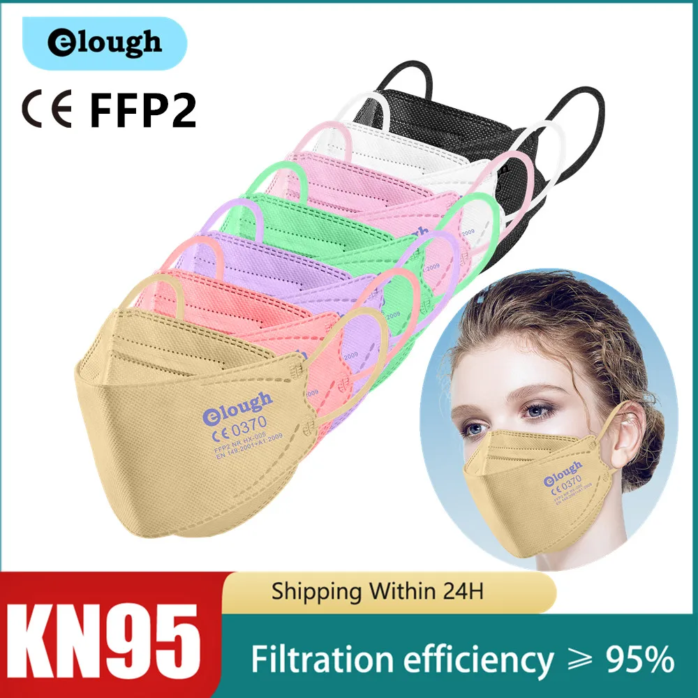 

Elough ffp2 mask CE 0370 KN95 mascarillas fpp2 face masks Adult fish mask mascherina ffpp2 kn95 certificadas masque ffp2mask fp2