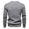 AIOPESON Mens Giraffe Embroidery Cotton Sweaters Round Neck Classic Twist Patterned Pullover Knitted Sweater for Men 3